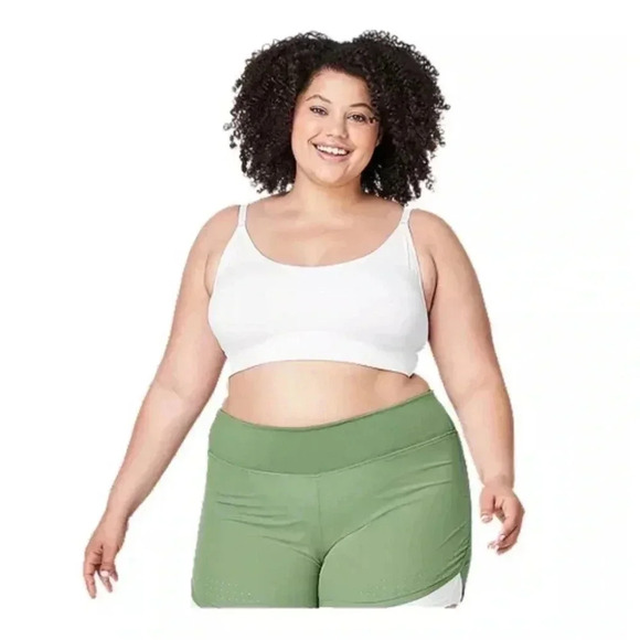 Size 1X FWD White Seamless Sports Bra - Picture 1 of 5